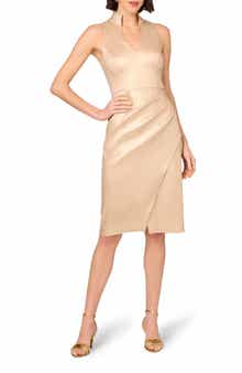Aidan Mattox by Adrianna Papell Foiled Stretch Mikado Cocktail Dress
