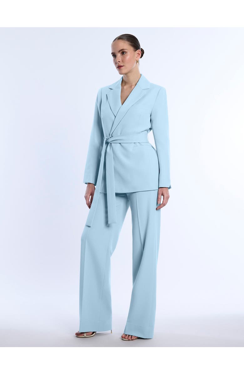 BCBGMAXAZRIA Belted Tailored Jacket, Alternate, color, Seafoam