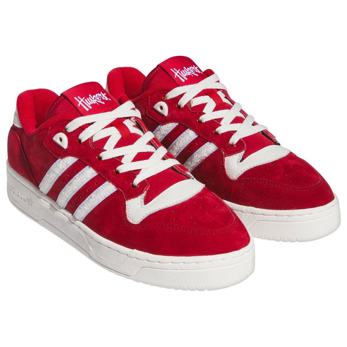adidas Scarlet Nebraska Huskers Rivalry Low Basketball Shoes, Alternate, color, 