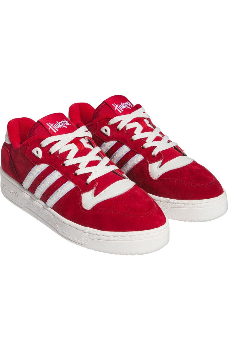 adidas Scarlet Nebraska Huskers Rivalry Low Basketball Shoes, Alternate, color,