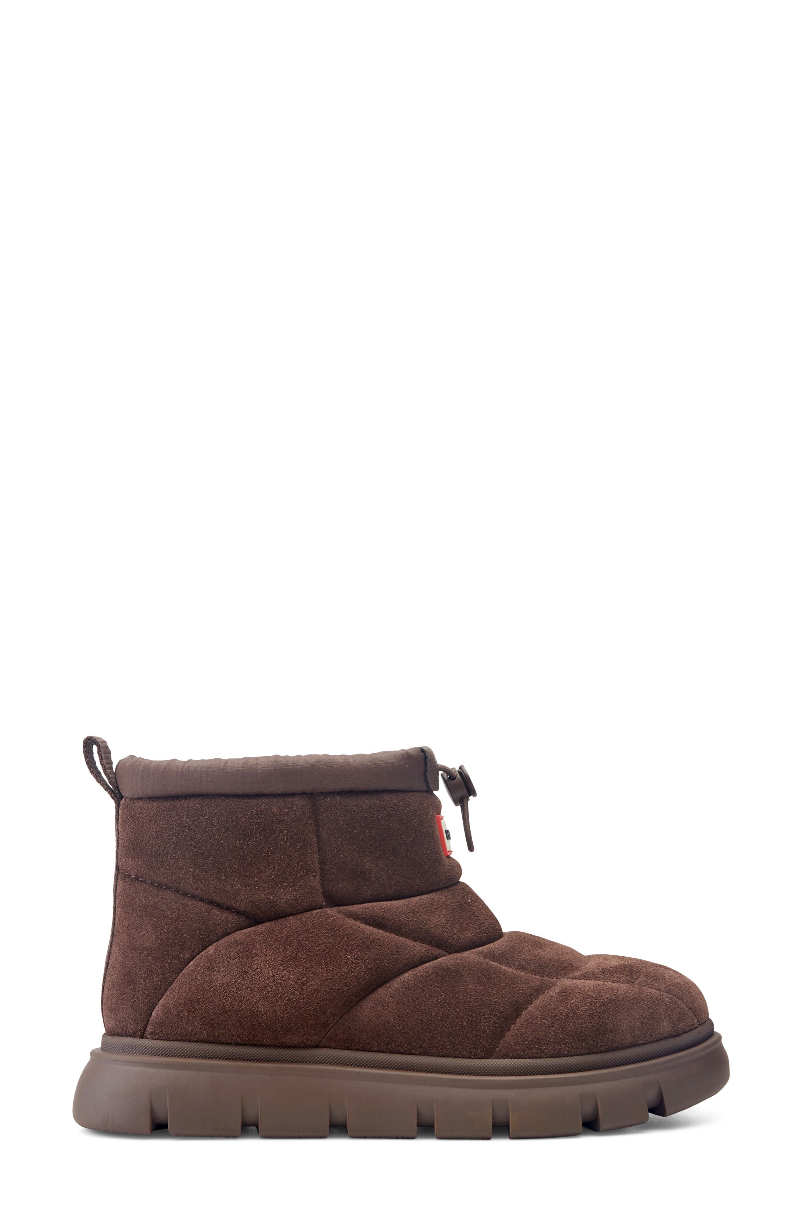 Quilted Bootie, Alternate, color, DARK BROWN