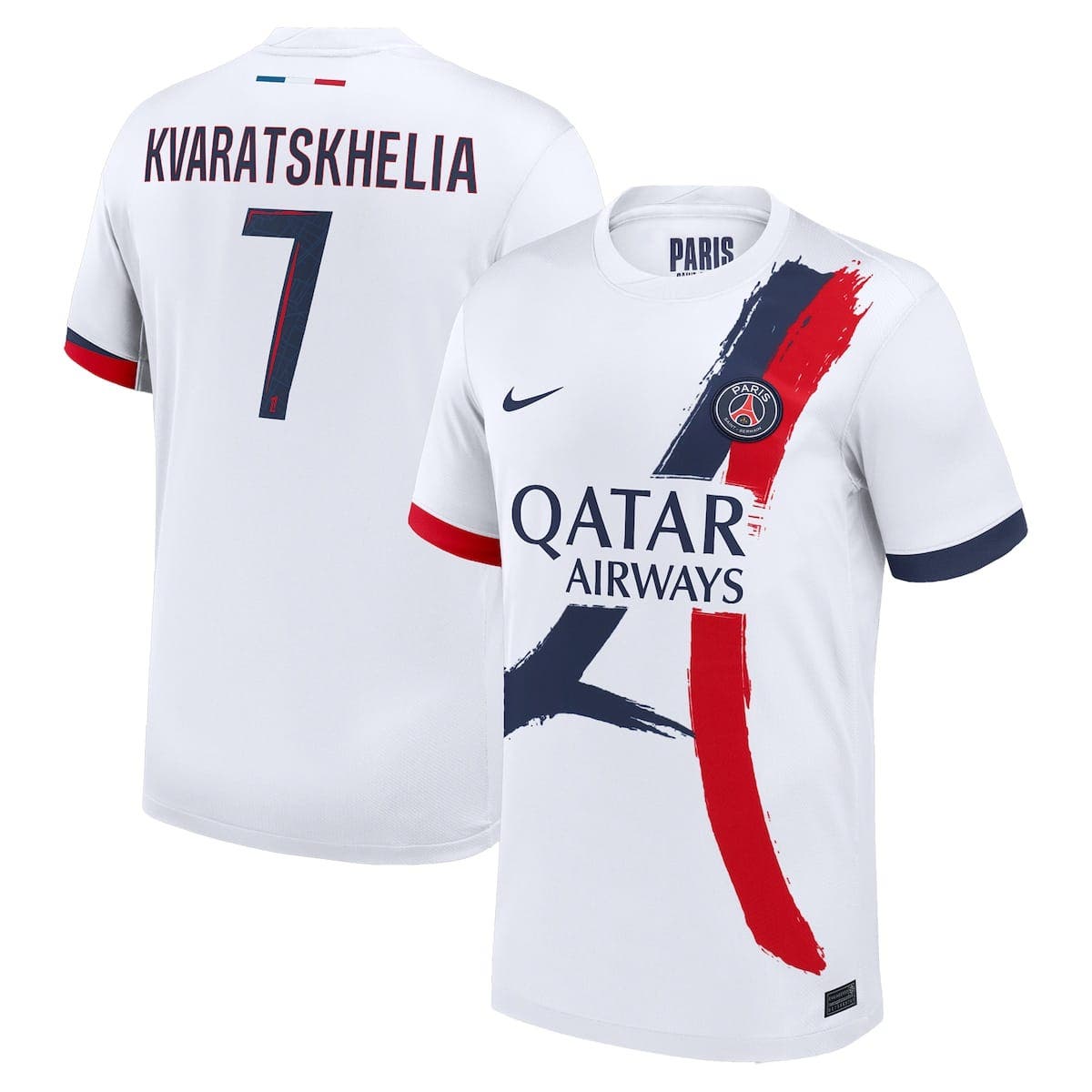 Men's Nike Khvicha Kvaratskhelia White Paris Saint-Germain 2024/25