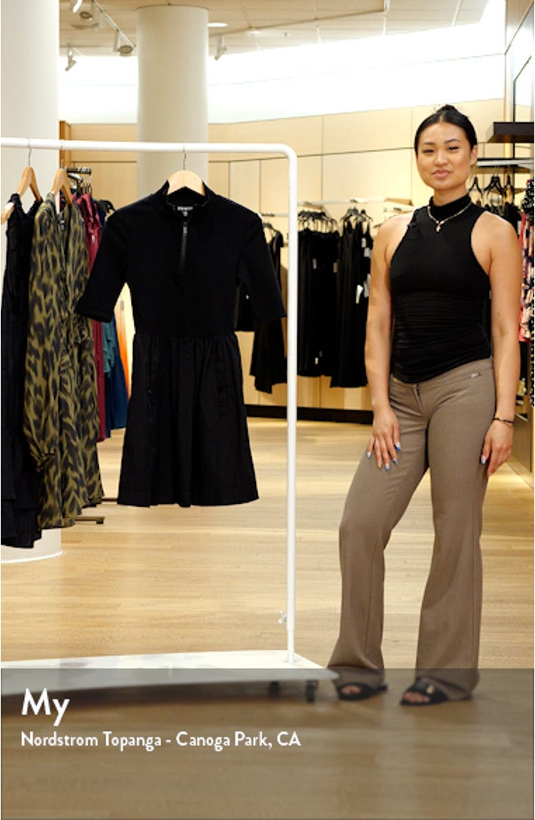 Berlina Half Zip Mixed Media Dress, sales video thumbnail