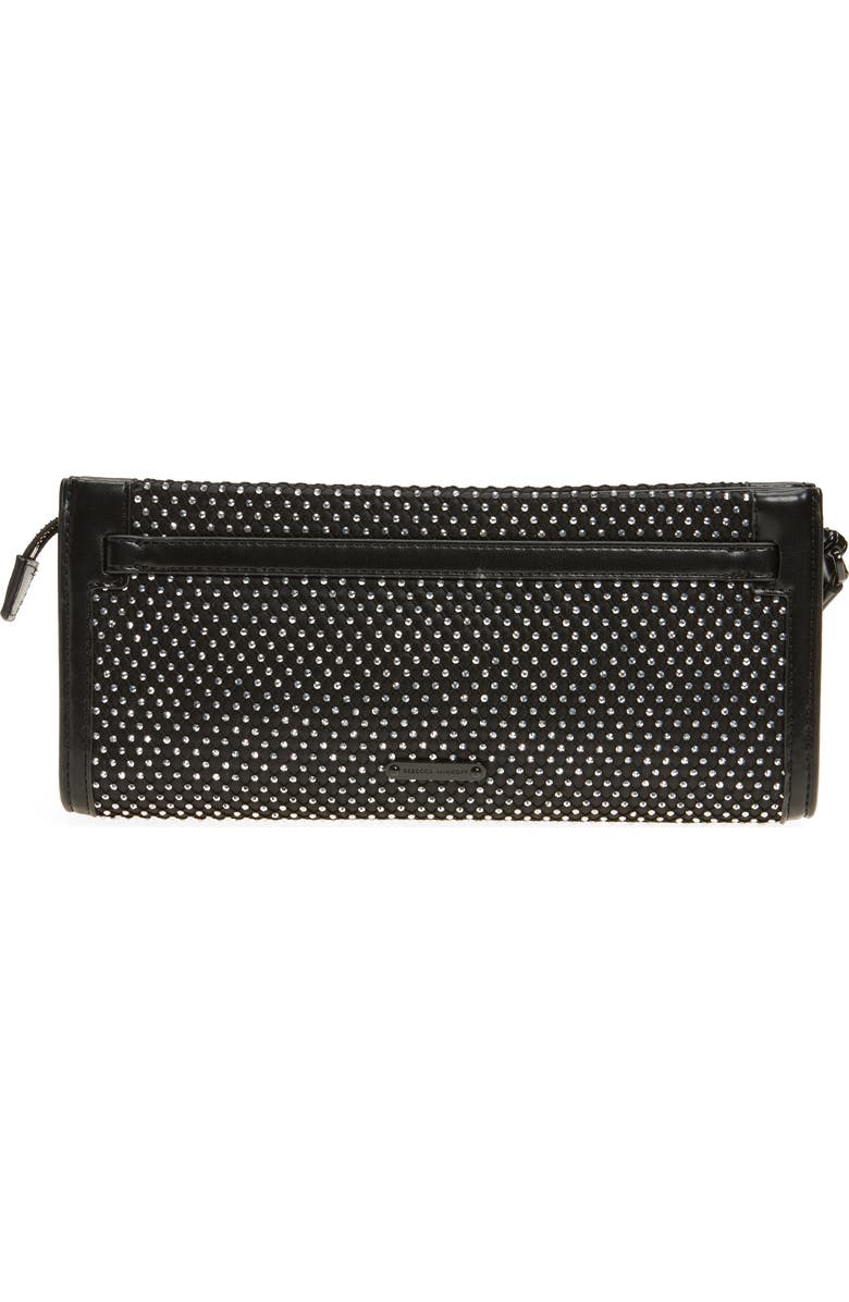 Rebecca Minkoff Curb Link Crystal Wristlet Clutch, Alternate, color,