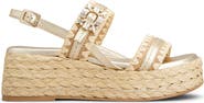 Roger Vivier Summer Crystal Embellished Platform Espadrille Sandal