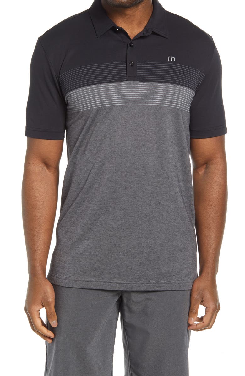 TravisMathew Best of Both Stripe Piqué Polo, Main, color,