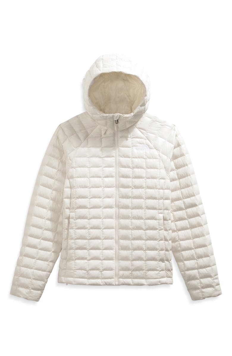 The North Face Thermoball Hooded Jacket, Alternate, color, White Dune