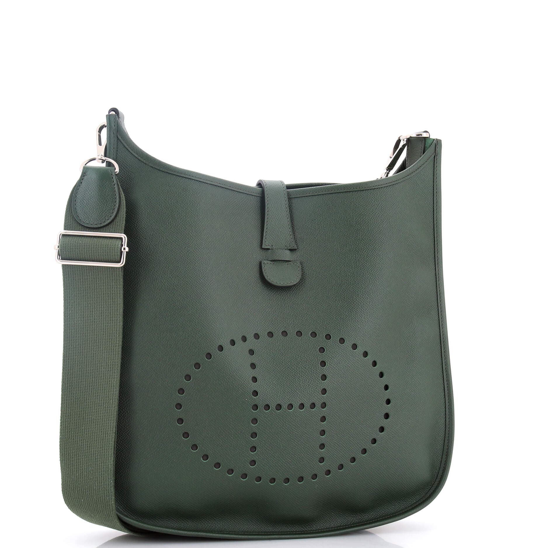 Pre-Owned Hermes Evelyne Bag Gen III Epsom GM, Alternate, color, Vert Anglais