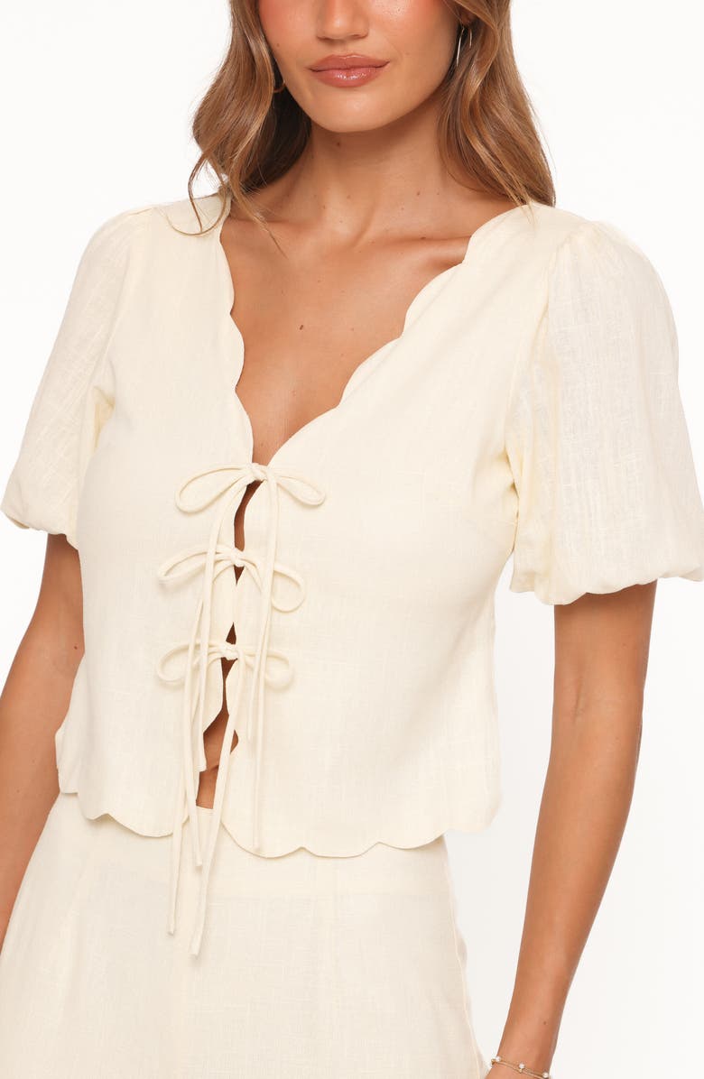 Petal & Pup Jensen Scallop Hem Top, Alternate, color, Butter Yellow