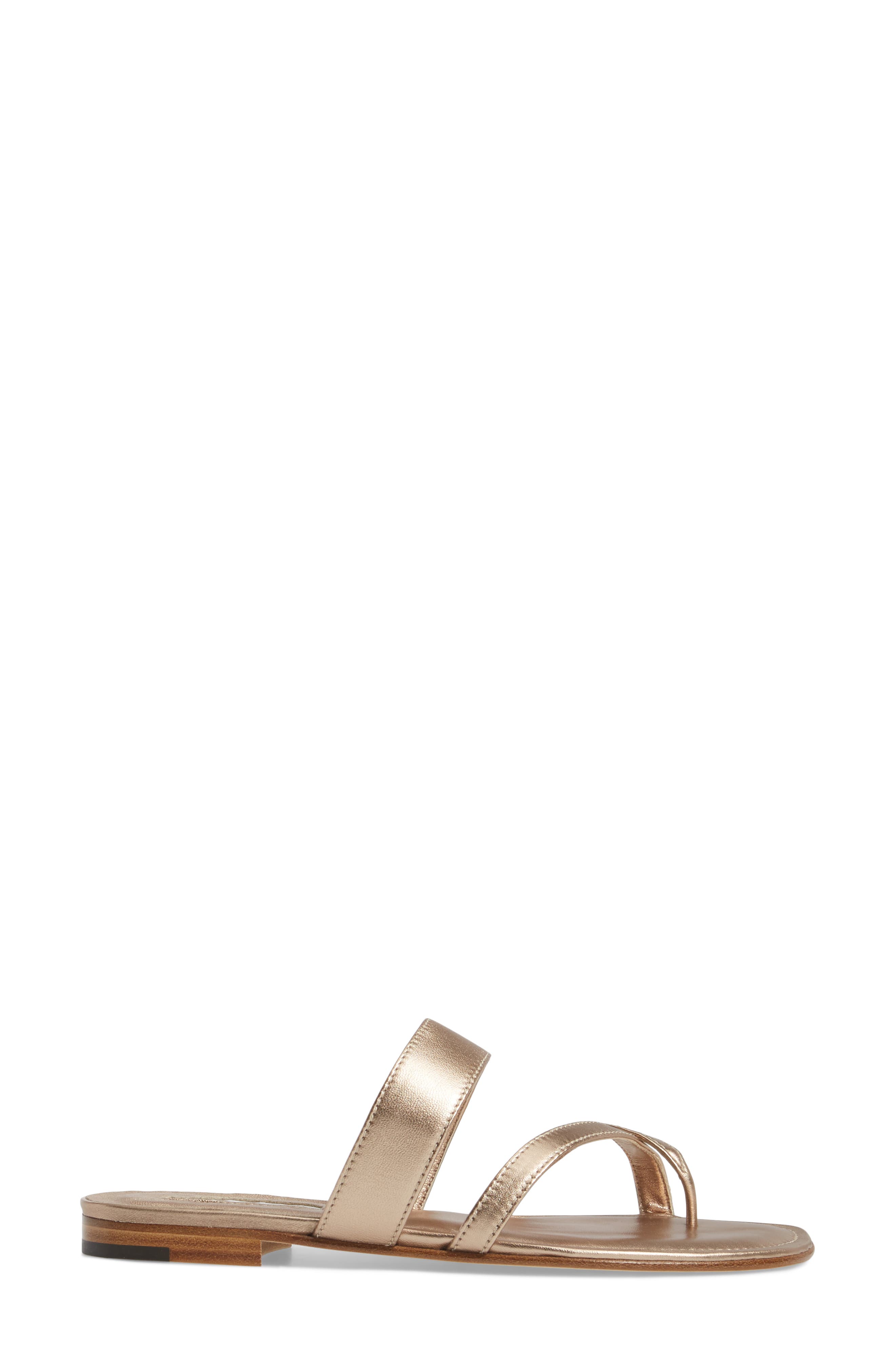 Slide Sandal, Alternate, color, LIGHT ROSE GOLD