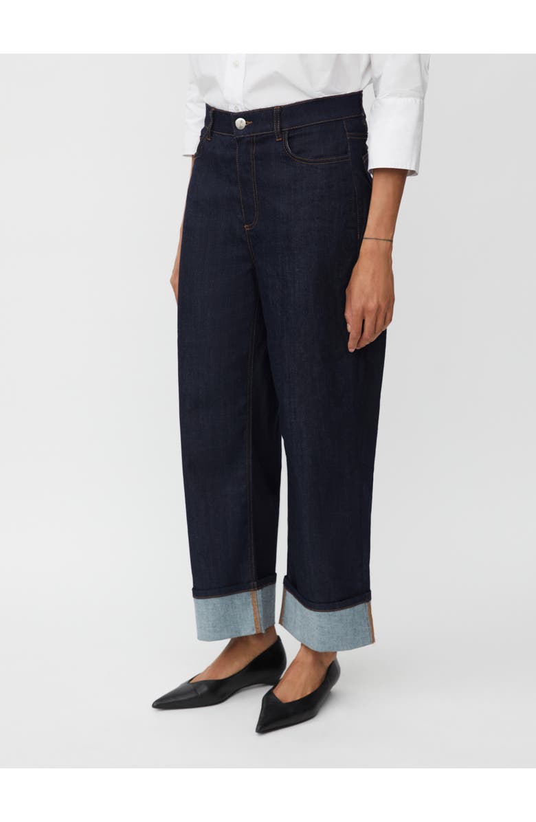 Masai Copenhagen MaPalvessa Loose Fit Turn Up Jeans, Main, color, Dark Denim