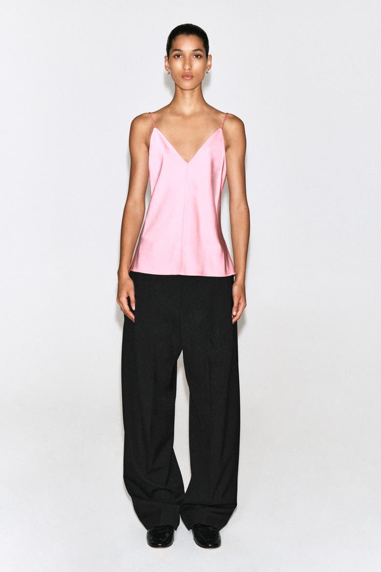 Crepe V-Neck Cami Top, Alternate, color, PINK