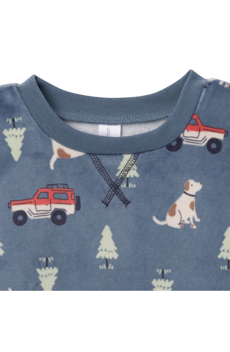 Modern Moments<sup>™</sup> by Gerber Fleece Pajama Top & Pant Set, Alternate, color, Blue Camp