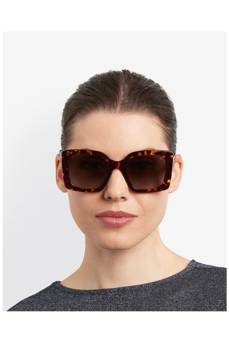 53mm Gradient Square Sunglasses, Alternate, color, HAVANA