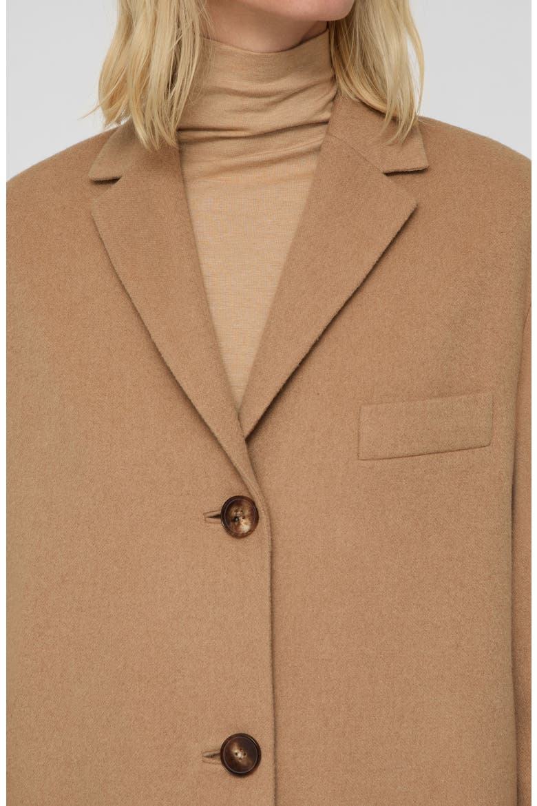 Camel Hair Three Button Coat, Alternate, color, CAMEL