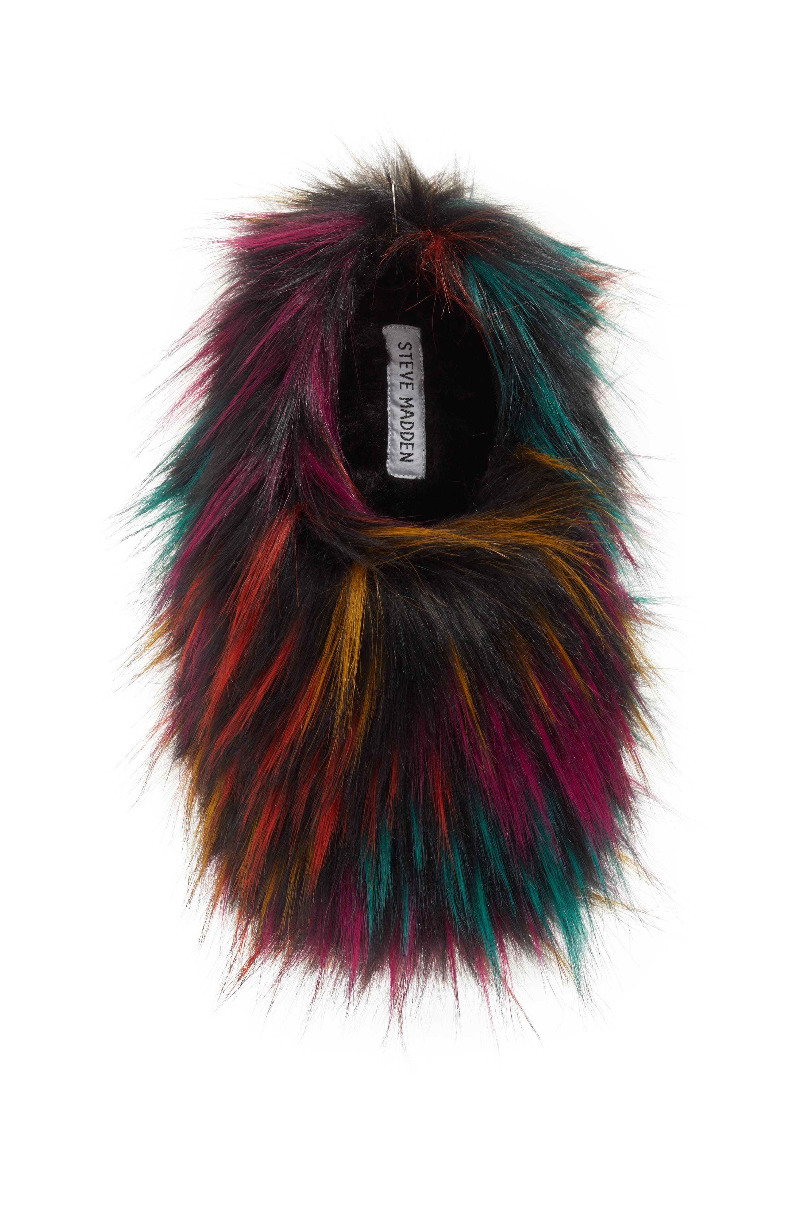 Steve Madden Fuzzy Faux Fur Slipper, Alternate, color, 