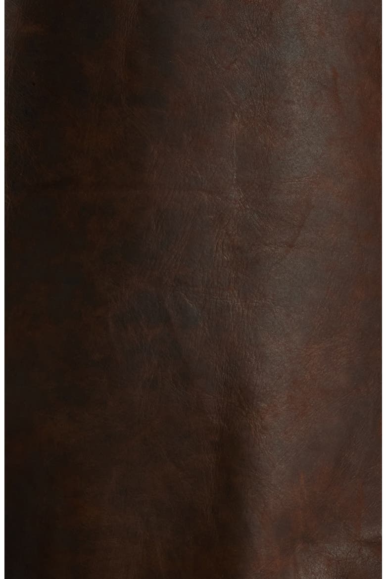 Lightweight Leather Flight Jacket, Alternate, color, BROWN