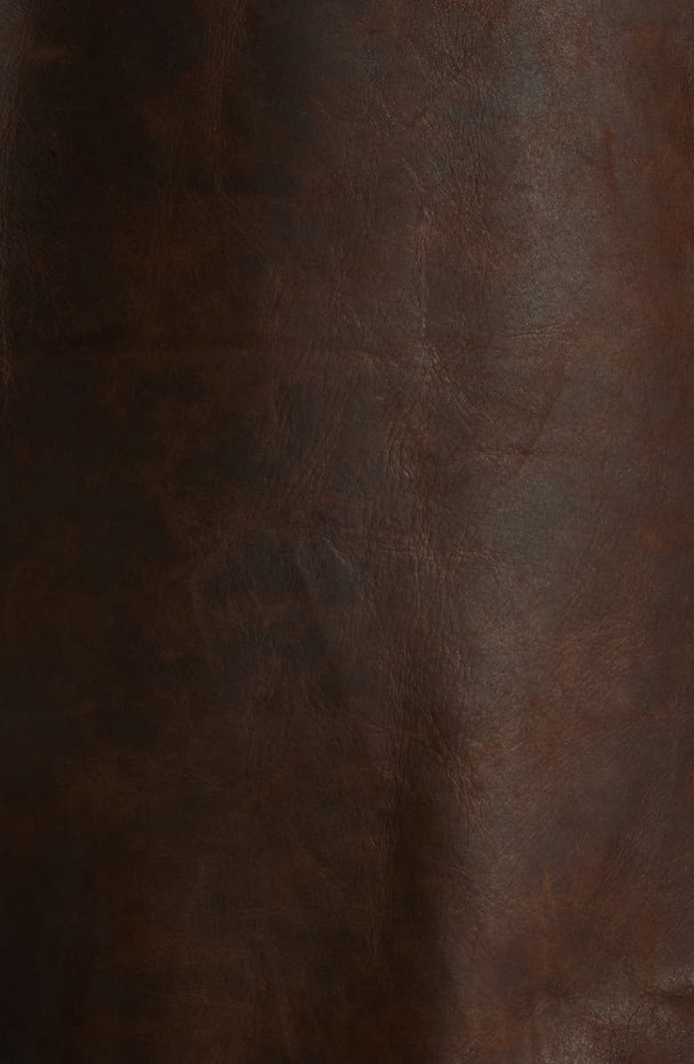 Schott NYC Lightweight Leather Flight Jacket, Alternate, color, Brown