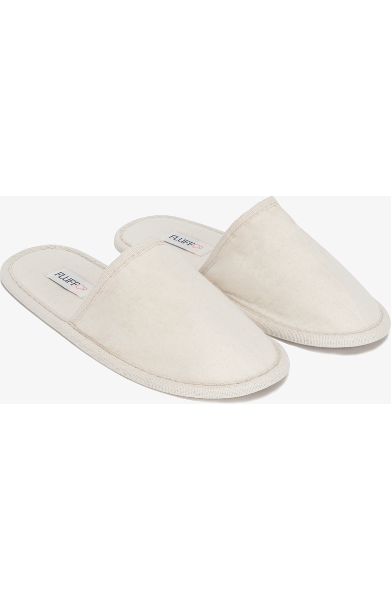 FluffCo | Hotel Comfort Hotel Slippers, Main, color, Off White