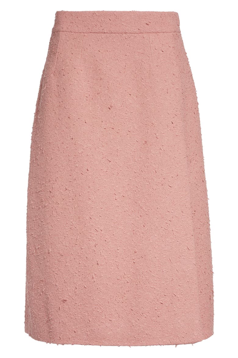 Classic Tweed Midi Skirt, Main, color, ROSA POLVERE SCURO