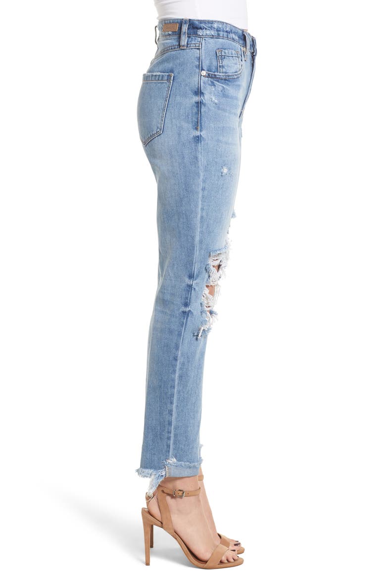 The Rivington Ripped Straight Leg Jeans, Alternate, color, JACKPOT LIGHT WASH