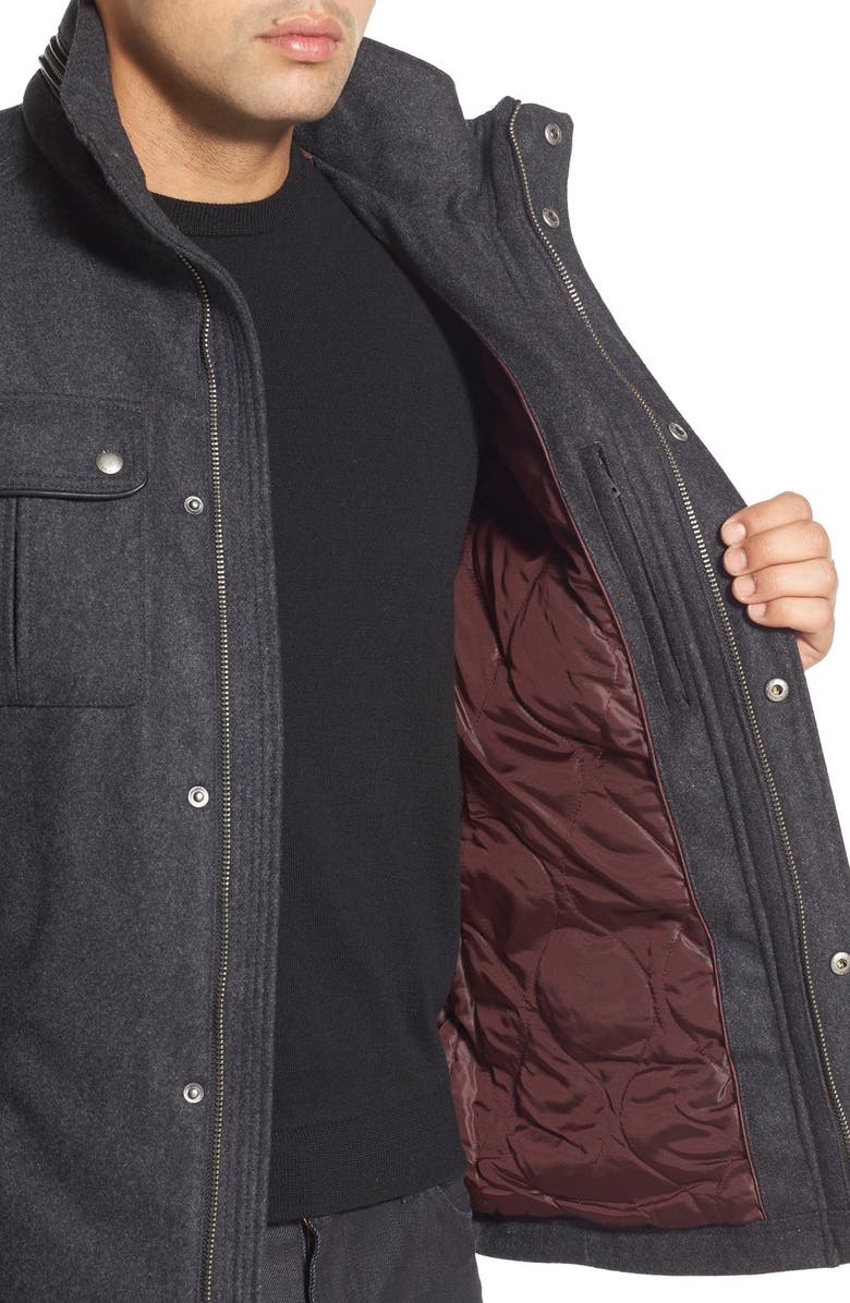 Cole Haan Signature Cole Haan Melton Coat, Alternate, color, Charcoal