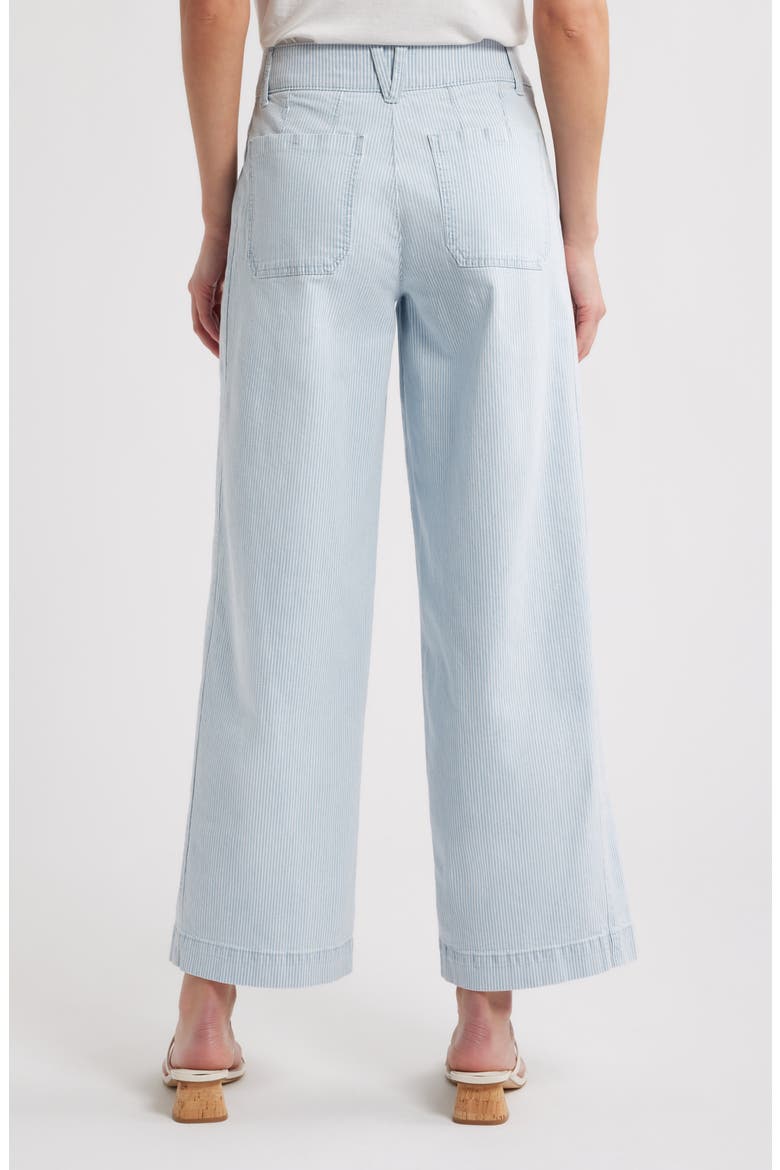 Emma Stripe Patch Pocket High Waist Wide Leg Jeans, Alternate, color, POWDER BLUE