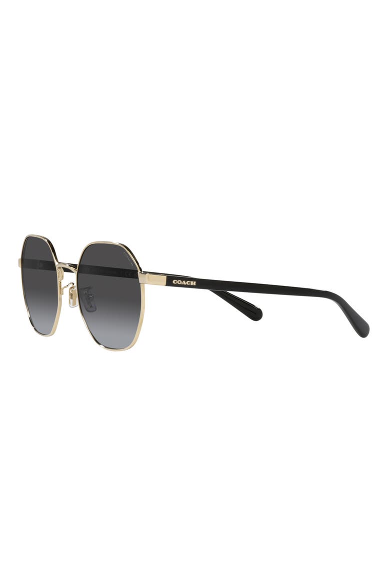 56mm Gradient Hexagonal Sunglasses, Alternate, color, GREY FLASH