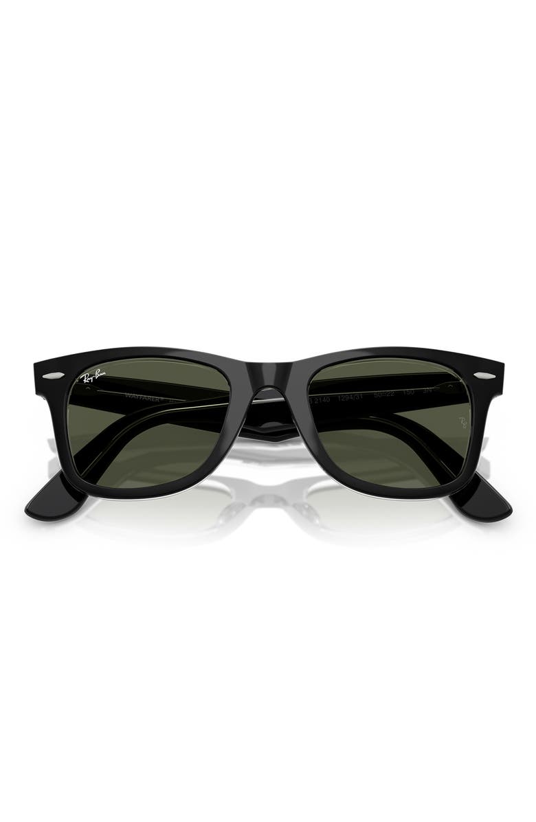 Ray-Ban Classic Wayfarer 50mm Sunglasses, Alternate, color, Black On Transparent / Green
