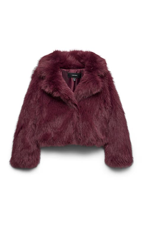 Vero Moda Nora Faux Fur Coat In Purple