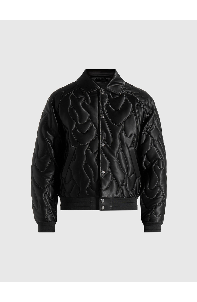 Manière De Voir Ugo Satin Embroidered Jacket, Alternate, color, Black
