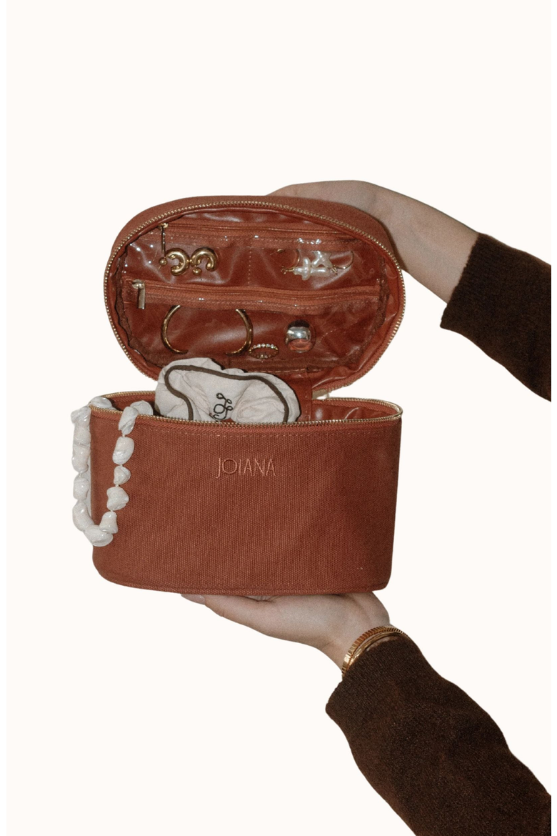 Jewelry and Cosmetic Vanity Case, Alternate, color, Brown