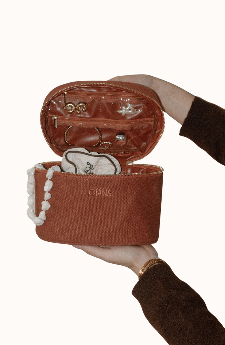 Joiana Jewelry Jewelry and Cosmetic Vanity Case, Alternate, color, Brown