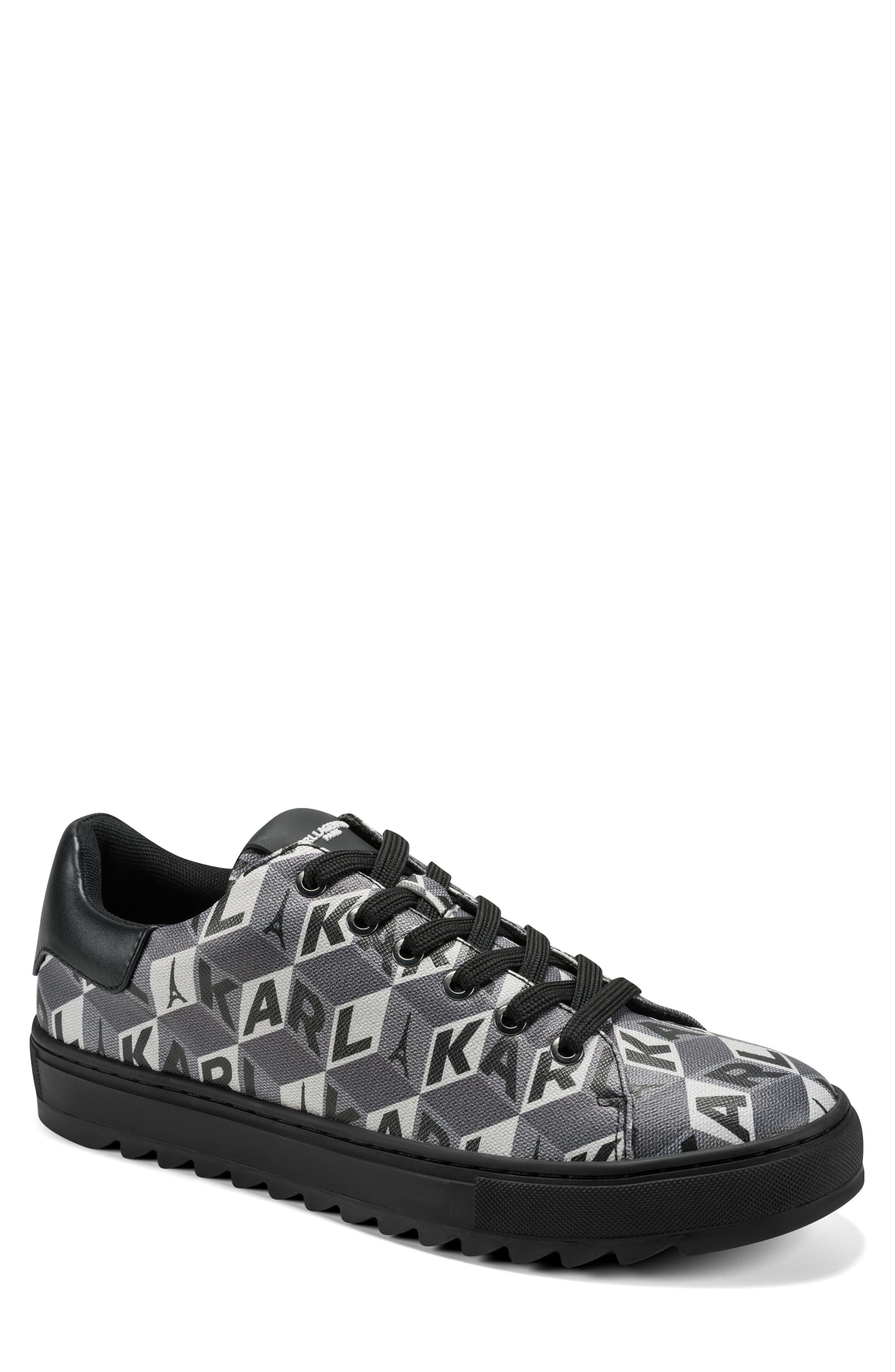 KARL LAGERFELD PARIS Allover Logo Low Profile Sneaker
