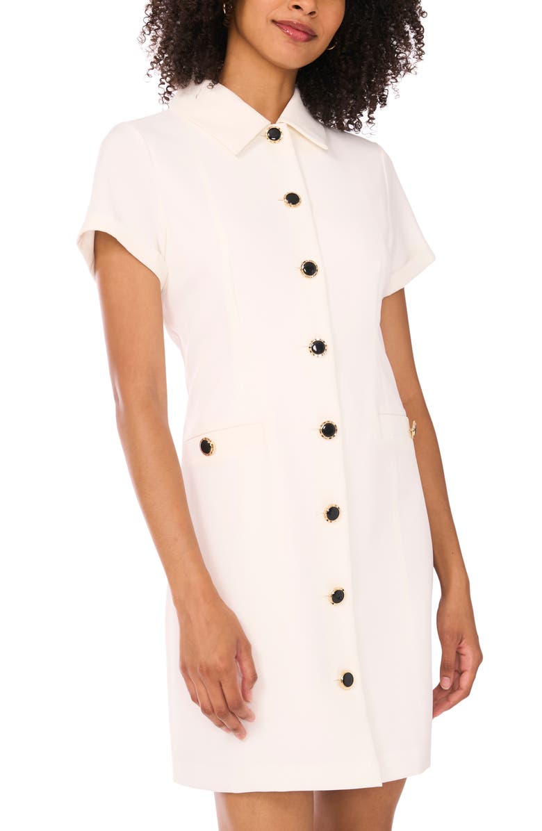 Ted Baker Laguna Scuba Knit Shirtdress, Alternate, color, New Ivory