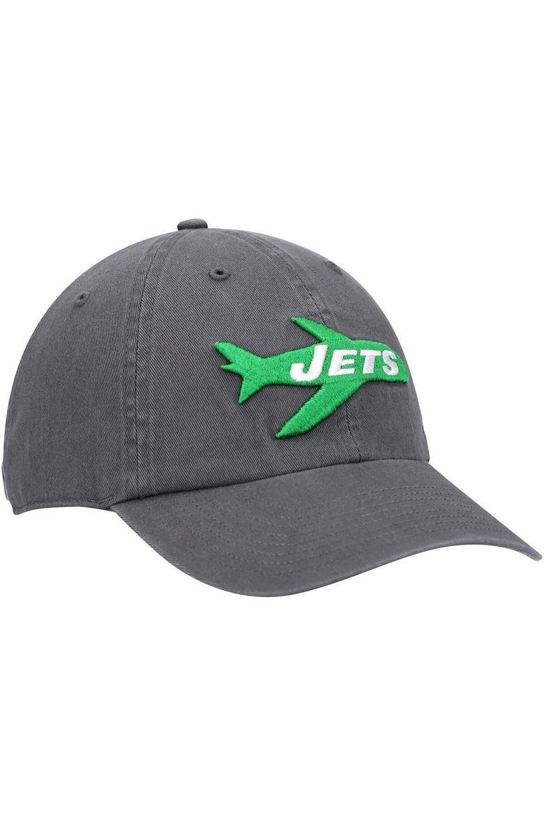 Men's '47 Charcoal New York Jets Clean Up Legacy Adjustable Hat, Alternate, color, Charcoal