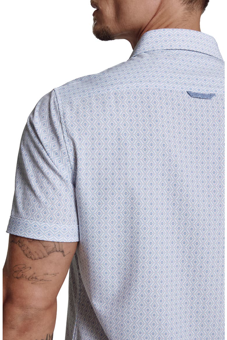 Damon Short Sleeve Button-Up Shirt, Alternate, color, WHITE