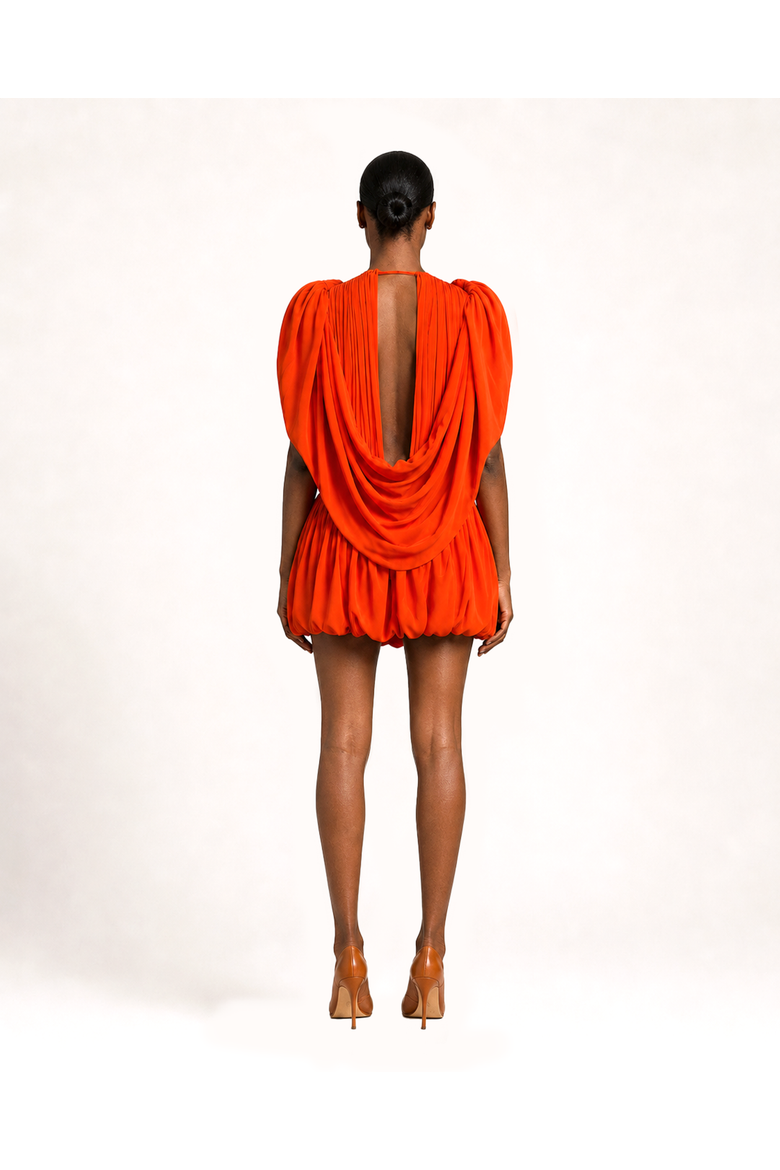 Persica Dress, Alternate, color, Tangerine
