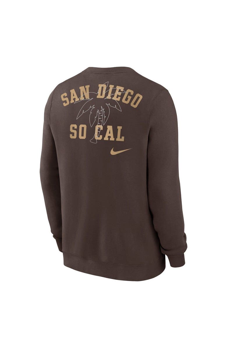 Nike Men's Nike Brown San Diego Padres Statement Ball Game Fleece Pullover Sweatshirt, Alternate, color, Brown