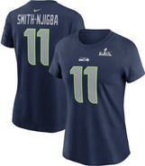 Nike Women's Nike Jaxon Smith-Njigba College Navy Seattle Seahawks Super Bowl LX Patch Name & Number T-Shirt