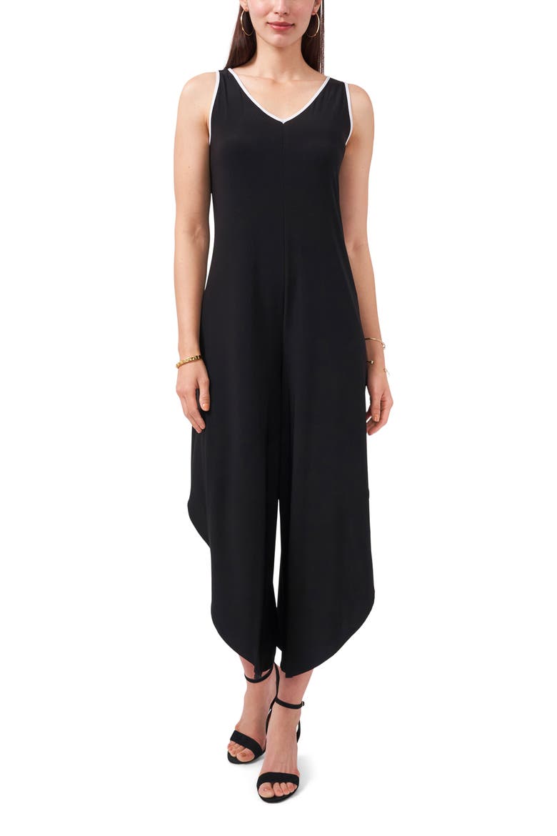 Genie Sleeveless Crop Wide Leg Jumpsuit, Main, color, BLACK
