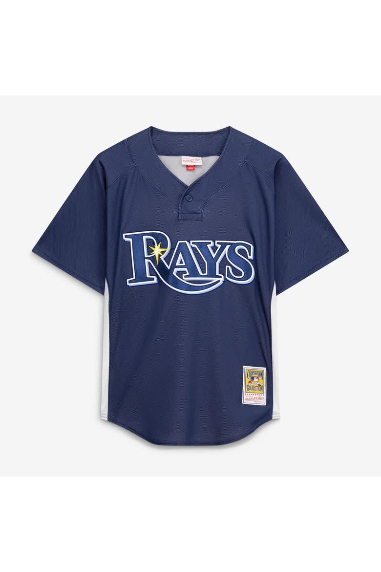 Men's Mitchell & Ness Evan Longoria Navy Tampa Bay Rays Authentic Batting Practice Jersey, Alternate, color, Navy