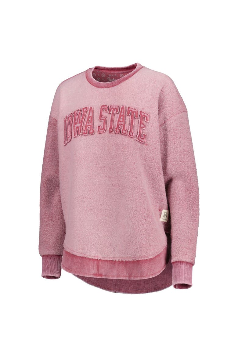 Women's Pressbox Cardinal Iowa State Cyclones Ponchoville Pullover Sweatshirt, Alternate, color, Cardinal