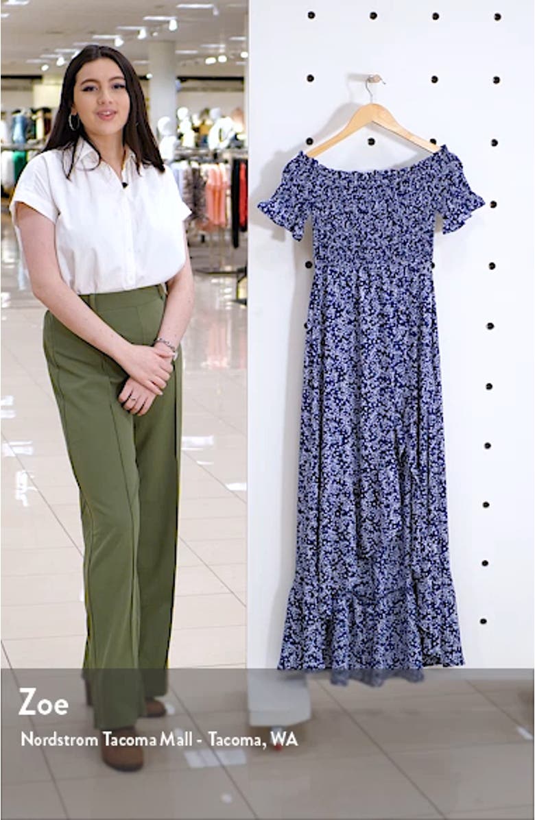 Fleur-tation Off the Shoulder High/Low Dress, sales video thumbnail