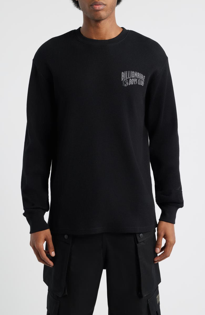 Billionaire Boys Club Thermal Knit Sweatshirt, Main, color, Black