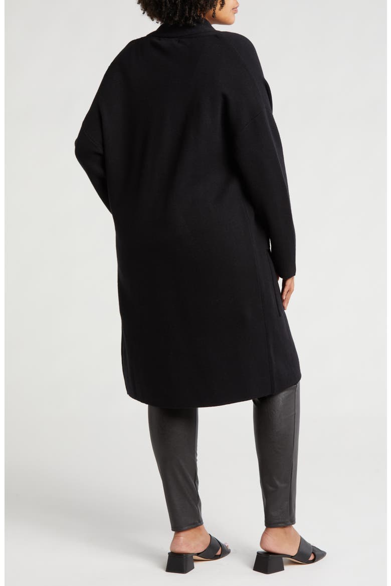 Alica Open Front Cardigan, Alternate, color, BLACK