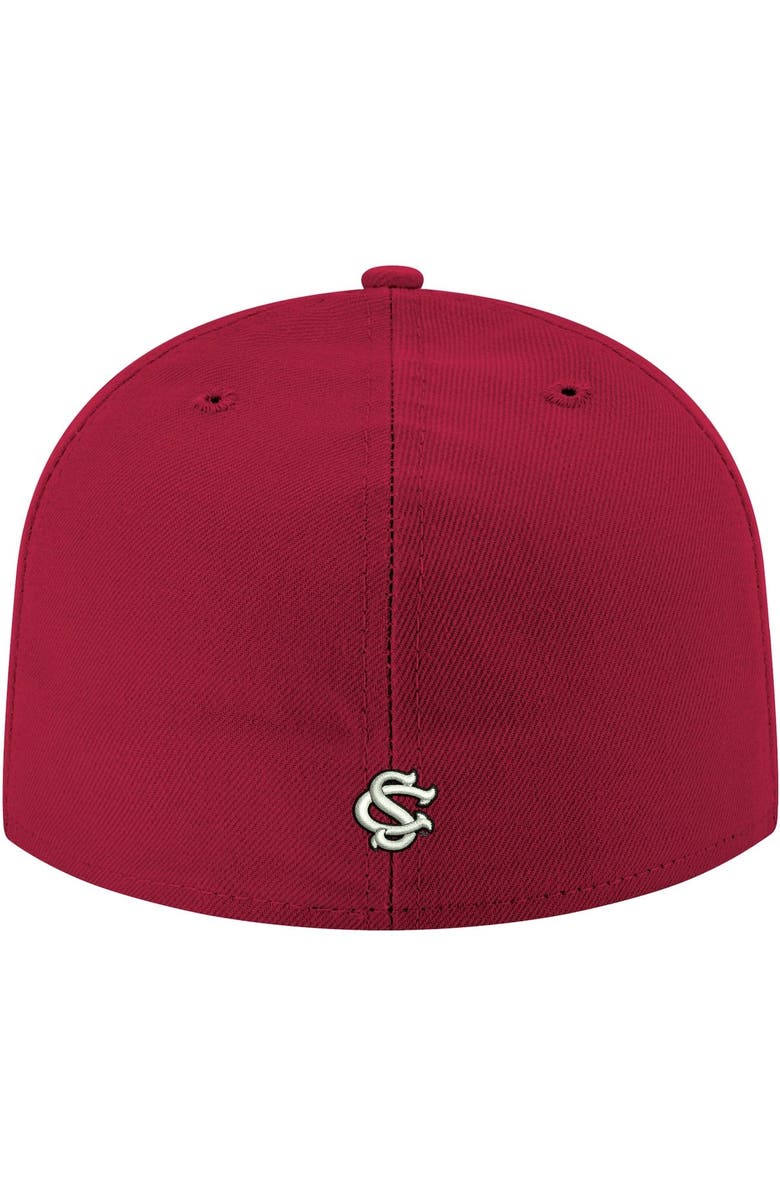 New Era Men's New Era Garnet South Carolina Gamecocks Logo Basic 59FIFTY Fitted Hat, Alternate, color, 