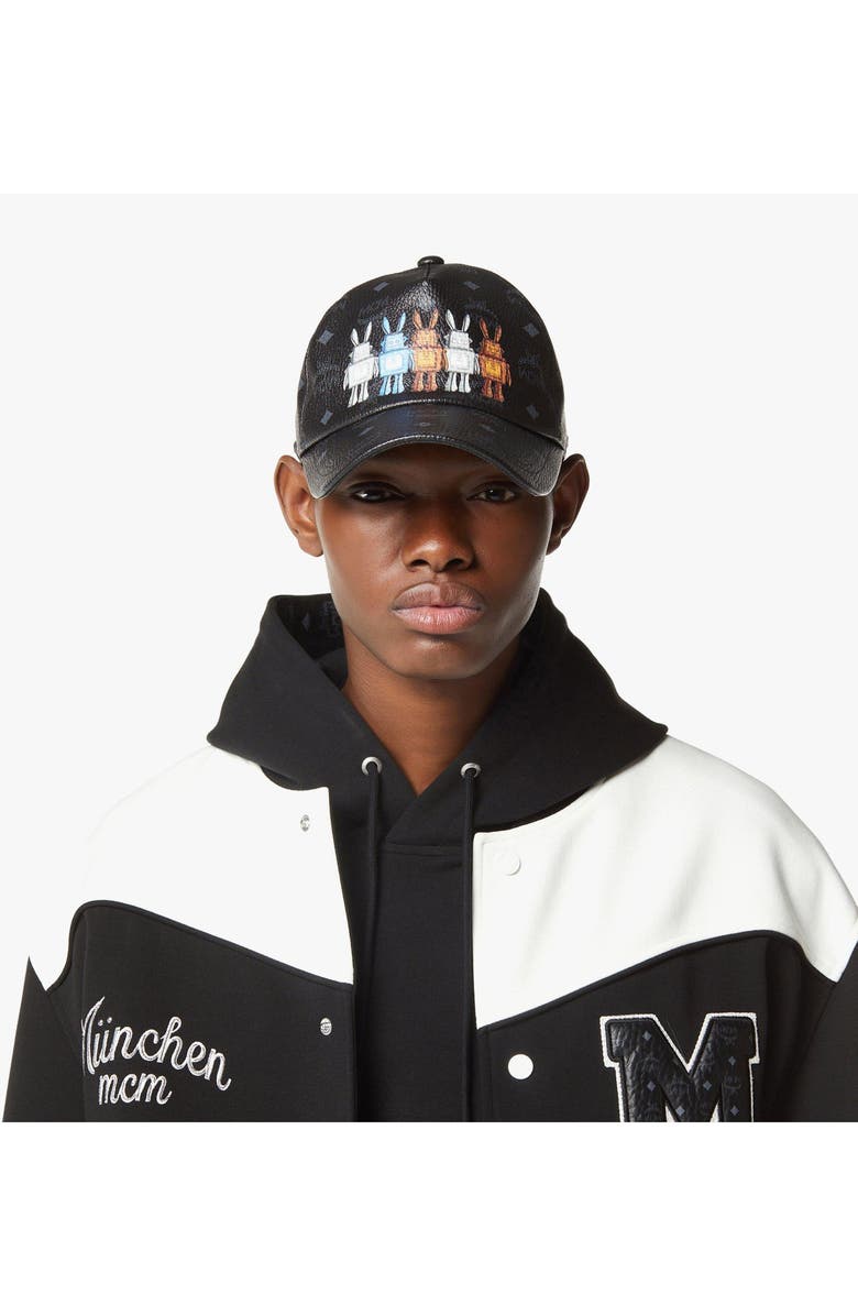 MCM Classic Cap in Rabot Visetos, Alternate, color, Black