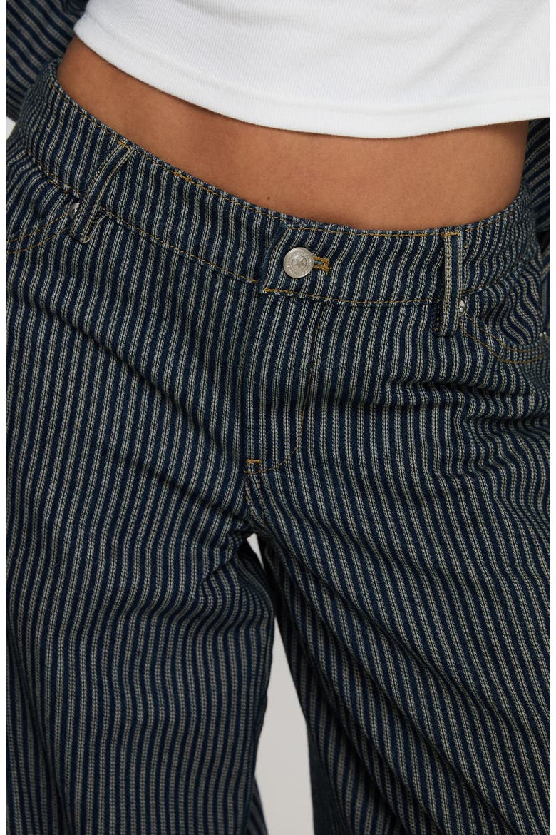 Actually Invested Stripe Low Rise Wide Leg Jeans, Alternate, color, DENIM STRIPE