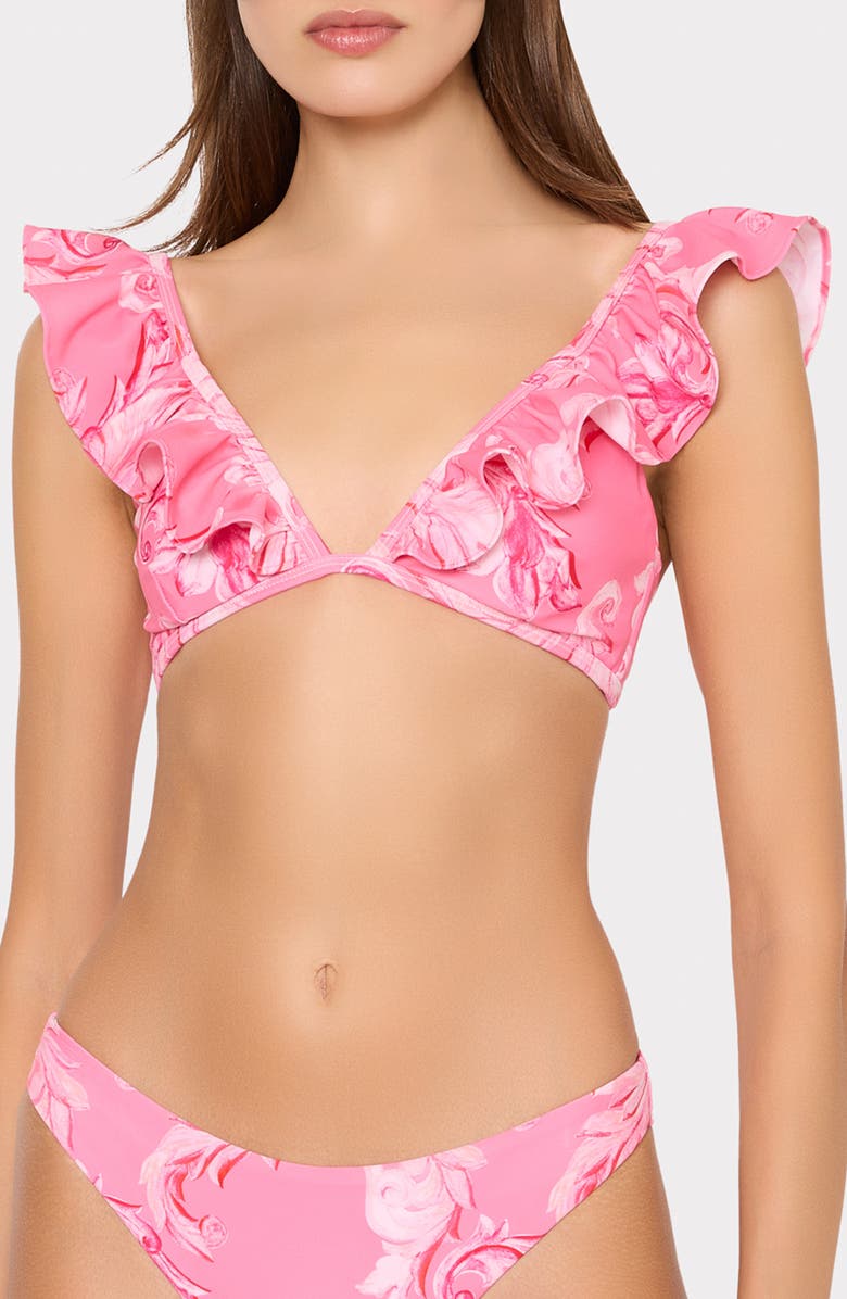 Milly Canoppe Ruffle Bikini Top, Main, color, 